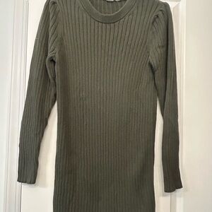 Gap M Olive Ribbed Knit Sweater